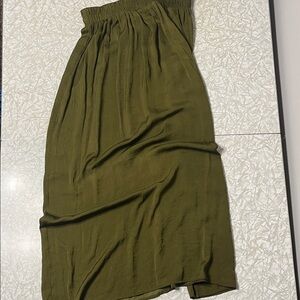 Forever 21 Olive Green Floor-length Skirt